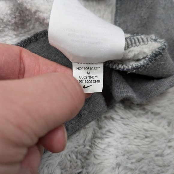 Nike Sweatshirt Women's M Gray Red Blue Colorblock Crew Fleece 80’s Retro - Picture 7 of 7